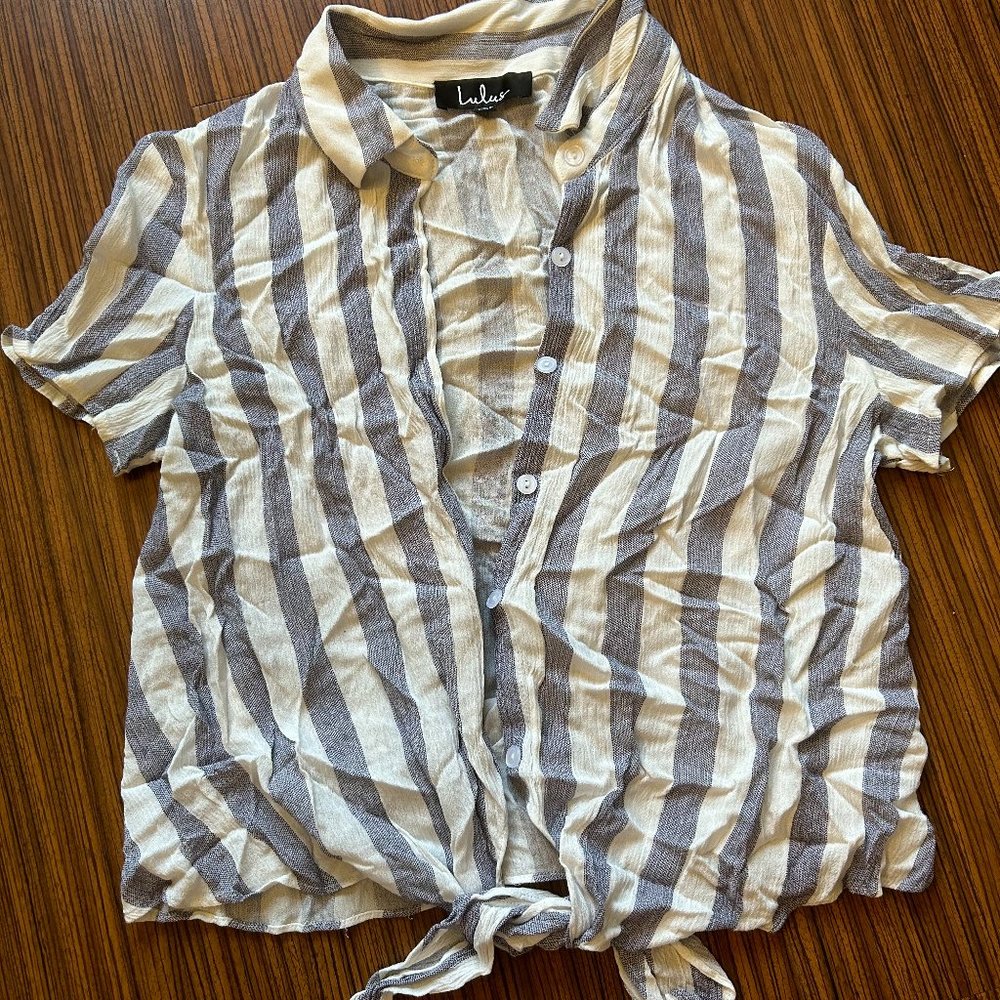 Lulus striped shirt size M